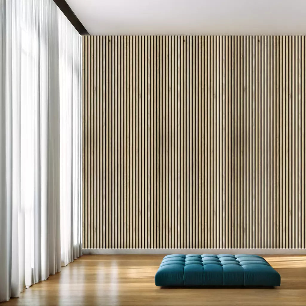 OPPIO LICHT EIKEN AKOESTISCH WANDPANEEL 60X260 CM Akupanel-Nederland.nl