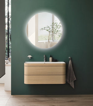 SPIEGEL LUNA ZONDER, ZWART OF GOUDEN RAND (met verlichting) - 40 CM – 60CM - 80CM – 100CM Akupanel-Nederland.nl