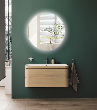 SPIEGEL LUNA ZONDER, ZWART OF GOUDEN RAND (met verlichting) - 40 CM – 60CM - 80CM – 100CM Akupanel-Nederland.nl
