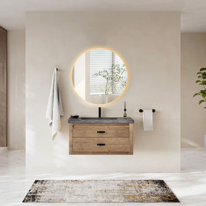 SPIEGEL LUNA ZONDER, ZWART OF GOUDEN RAND (met verlichting) - 40 CM – 60CM - 80CM – 100CM Akupanel-Nederland.nl