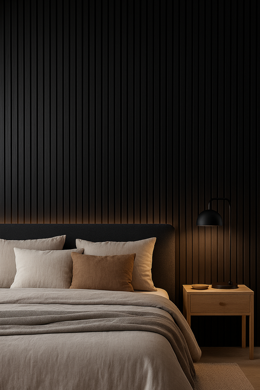 OPPIO NEW ZWART EIKEN AKOESTISCH WANDPANEEL 60X260 CM