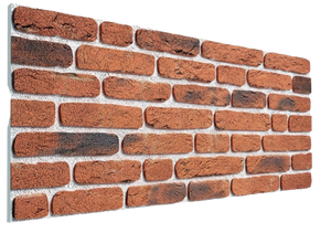 Oppio 3D Wandpaneel BAROK Ladrillo Baksteenstrip Raja Rood Bruin Zwart 50x100 Akupanel-Nederland.nl