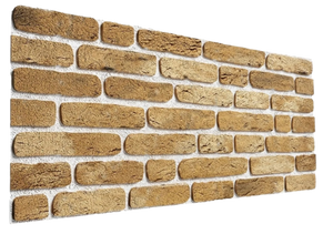 Oppio 3D Wandpaneel Baksteenstrip SUELO Goud Bruin BAROK Ladrillo 50x100 Akupanel-Nederland.nl