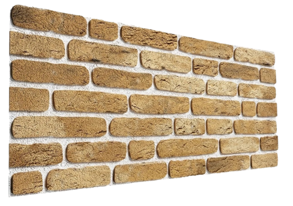 Oppio 3D Wandpaneel Baksteenstrip SUELO Goud Bruin BAROK Ladrillo 50x100 Akupanel-Nederland.nl