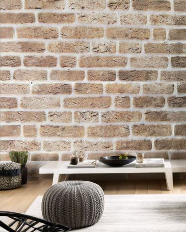 Oppio 3D Wandpaneel Baksteenstrip SUELO Goud Bruin BAROK Ladrillo 50x100 Akupanel-Nederland.nl