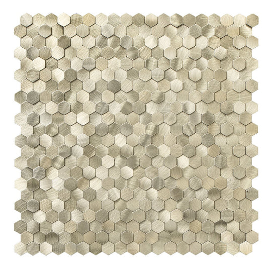 Oppio Geborsteld MINI Hexagon Goud - Zelfklevend Mozaiek 308x298x4mm