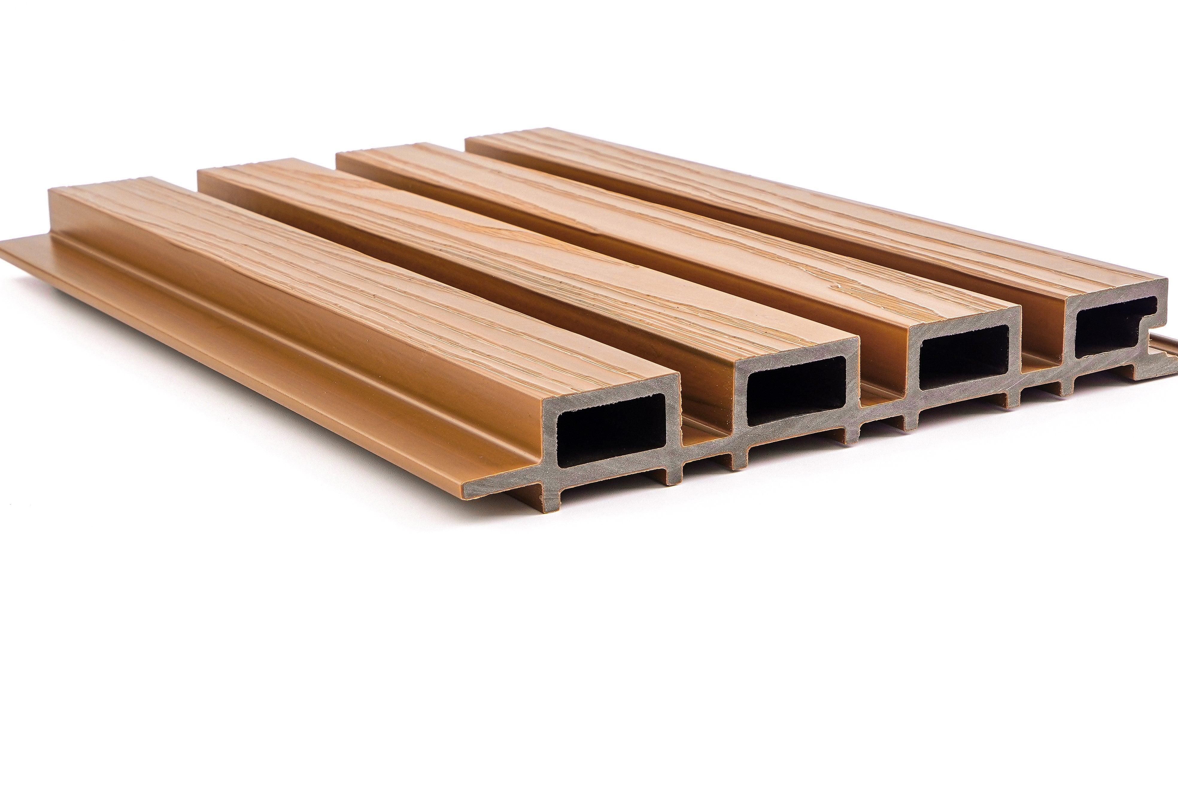 GEVELBEKLEDING TEAK - COMPOSIET 3D HOUTNERF €38,95 Akupanel-Nederland.nl