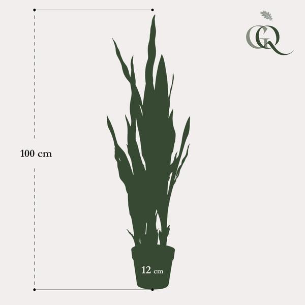 Kunstplant Sanseveria - Vrouwentong - 97 cm (black coral) Everspring