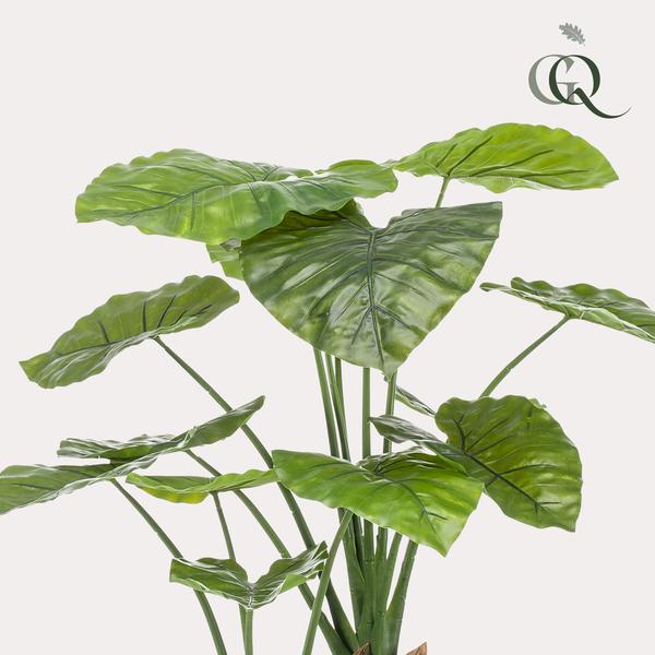 Realistische grote kunstplant Oliftantsoor (Alocasia) 110cm Everspring