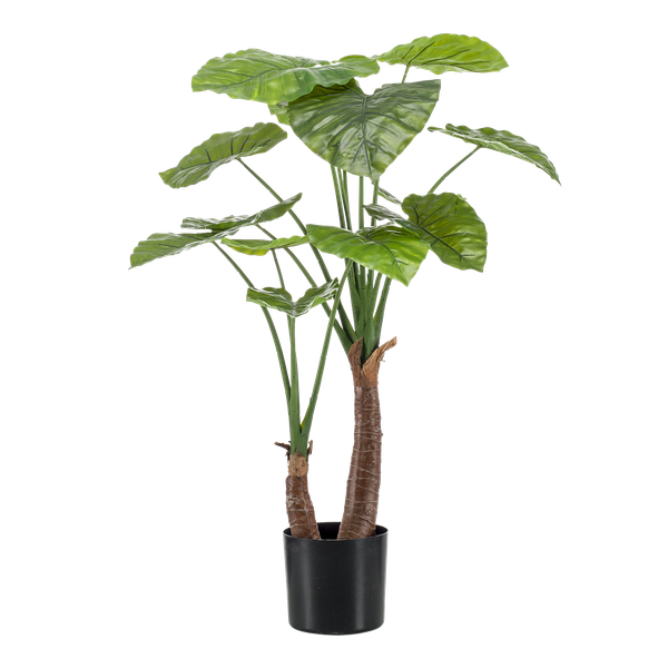 Realistische grote kunstplant Oliftantsoor (Alocasia) 110cm Everspring