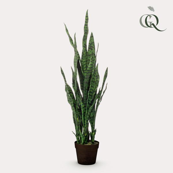 Kunstplant Sanseveria - Vrouwentong - 97 cm (black coral) Everspring
