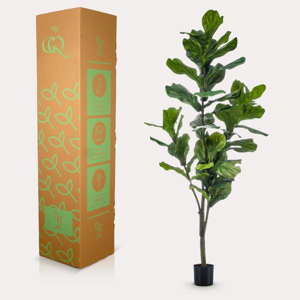 Prachtige grote kunstplant Vioolplant oftewel Ficus Lyrata - 150cm -Tabaksplant Everspring