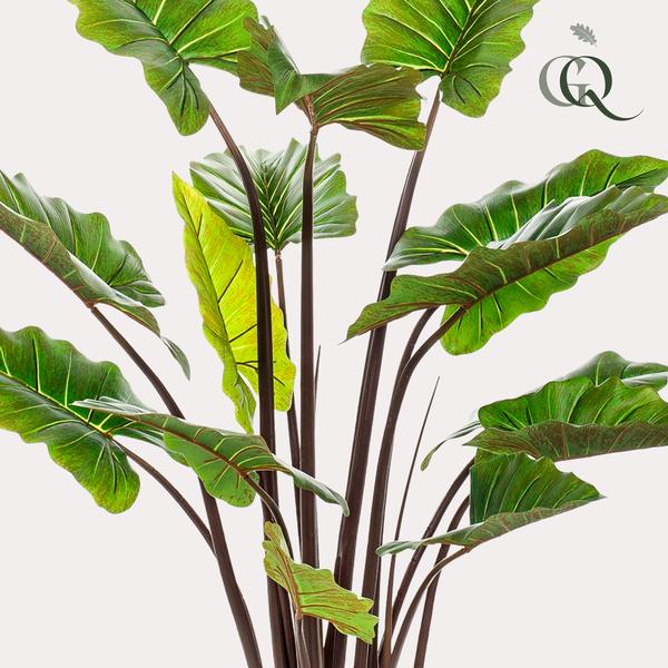 Kunstplant Olifantsoor 130 cm - Colocasia Pink China Everspring