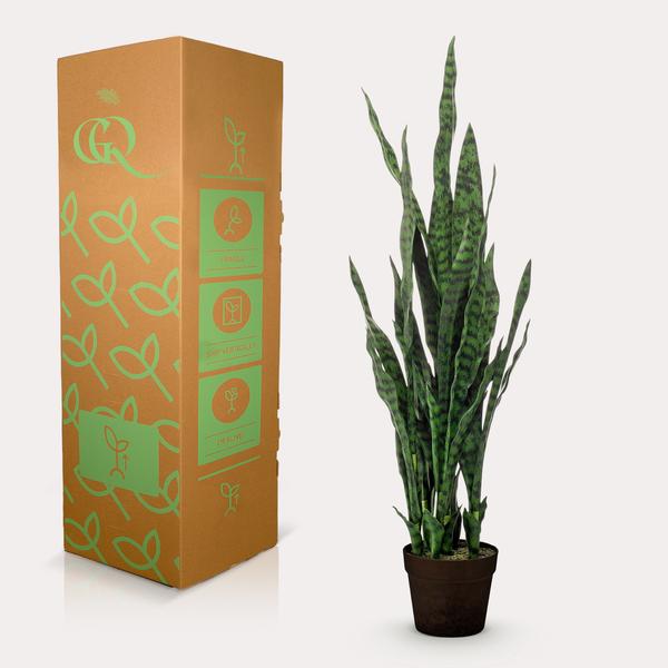 Kunstplant Sanseveria - Vrouwentong - 97 cm (black coral) Everspring