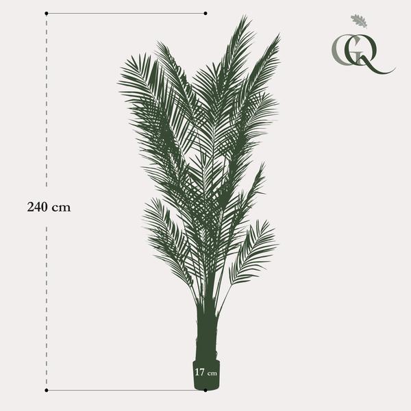 Grote Kunstpalm - 240cm- XL Kunstplant Areca Lutescens (Goudpalm) Everspring