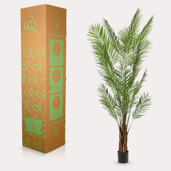 Grote Kunstpalm - 240cm- XL Kunstplant Areca Lutescens (Goudpalm) Everspring