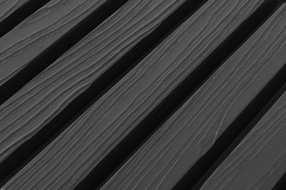 BLACK - Zwarte strepen - Gevelbekleding – Composiet | 290 x 22 cm | Gevel | Tuin